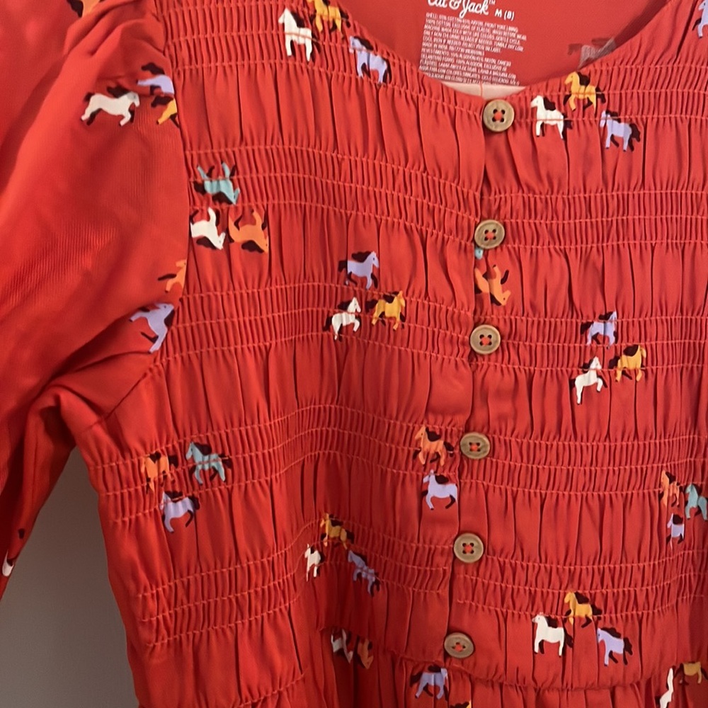 NWT Cat & Jack Girls Dress with Horses